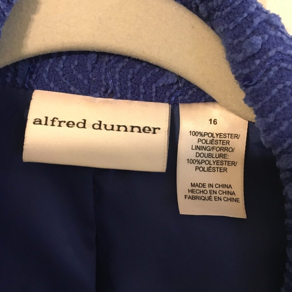 Alfred Dunner Cobalt Blue Sequin Open Front Jacket - image 2